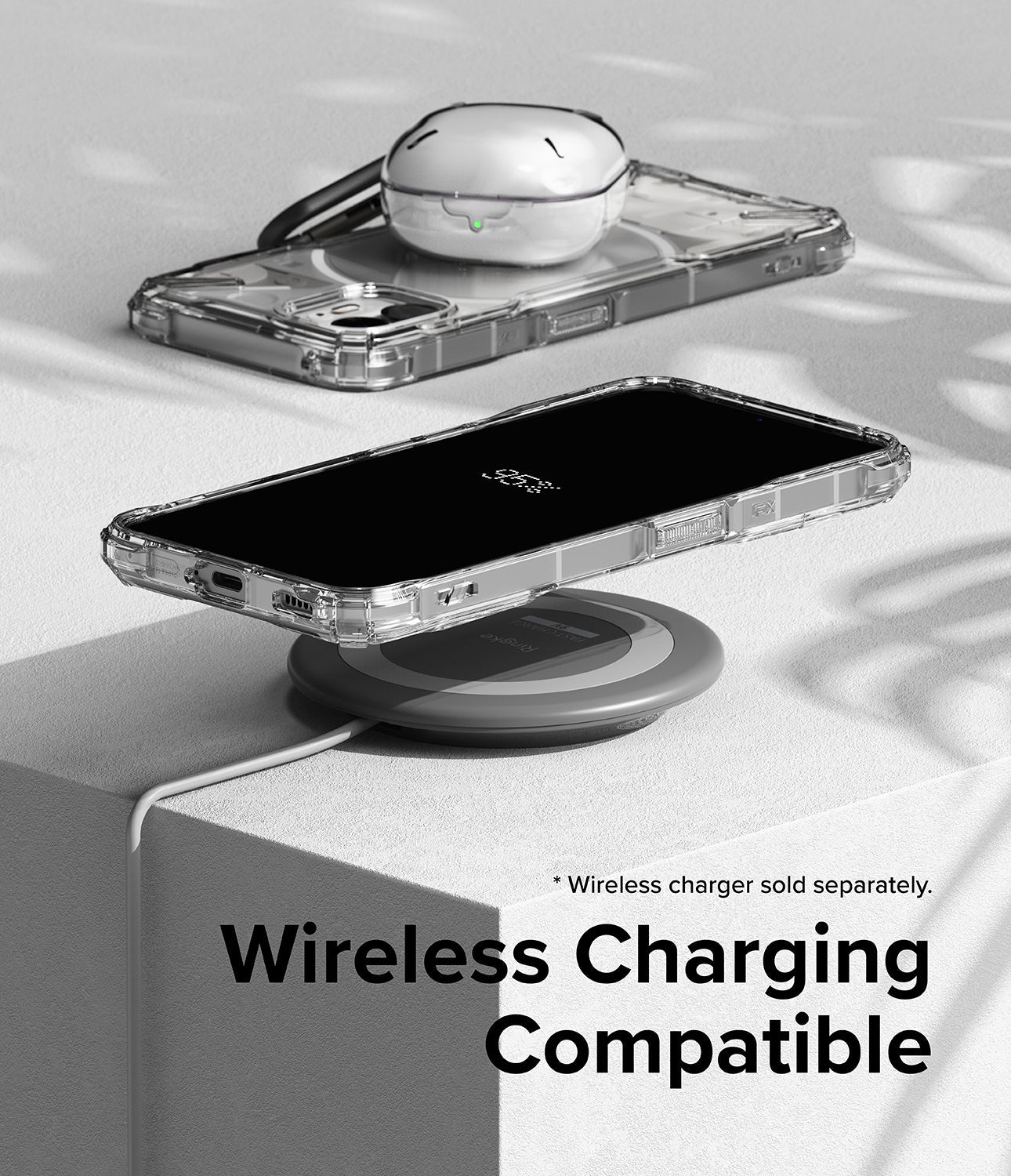 Nothing Phone (2) Ringke Fusion-X Clear/Smoke Black - Military Grade Drop Protection