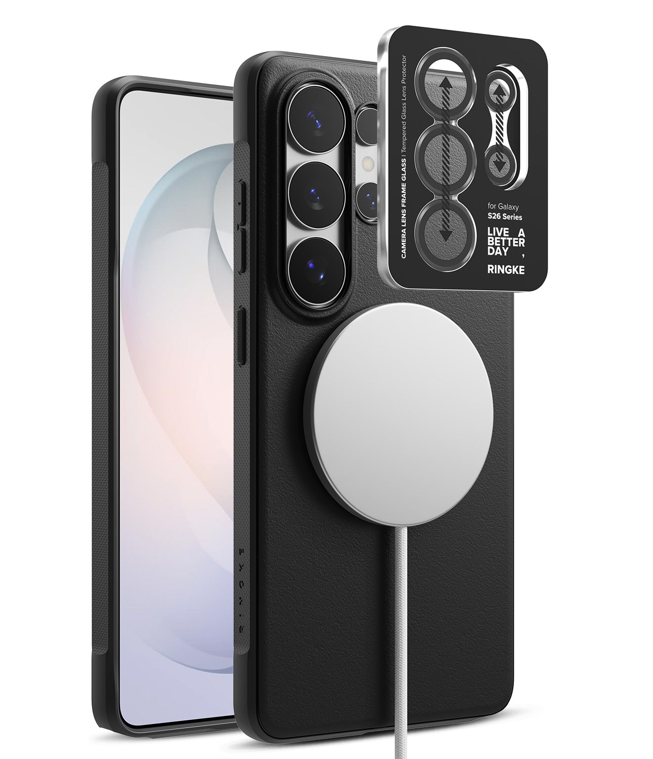 group-Black / + Camera Lens Frame Glass (2P)