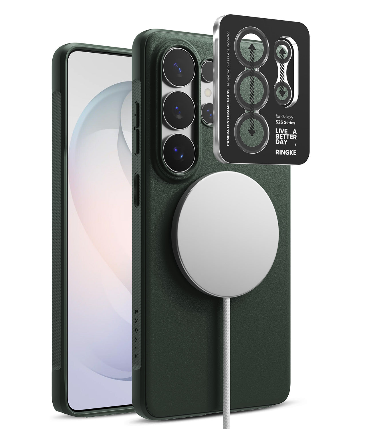 group-Dark Green / + Camera Lens Frame Glass (2P)