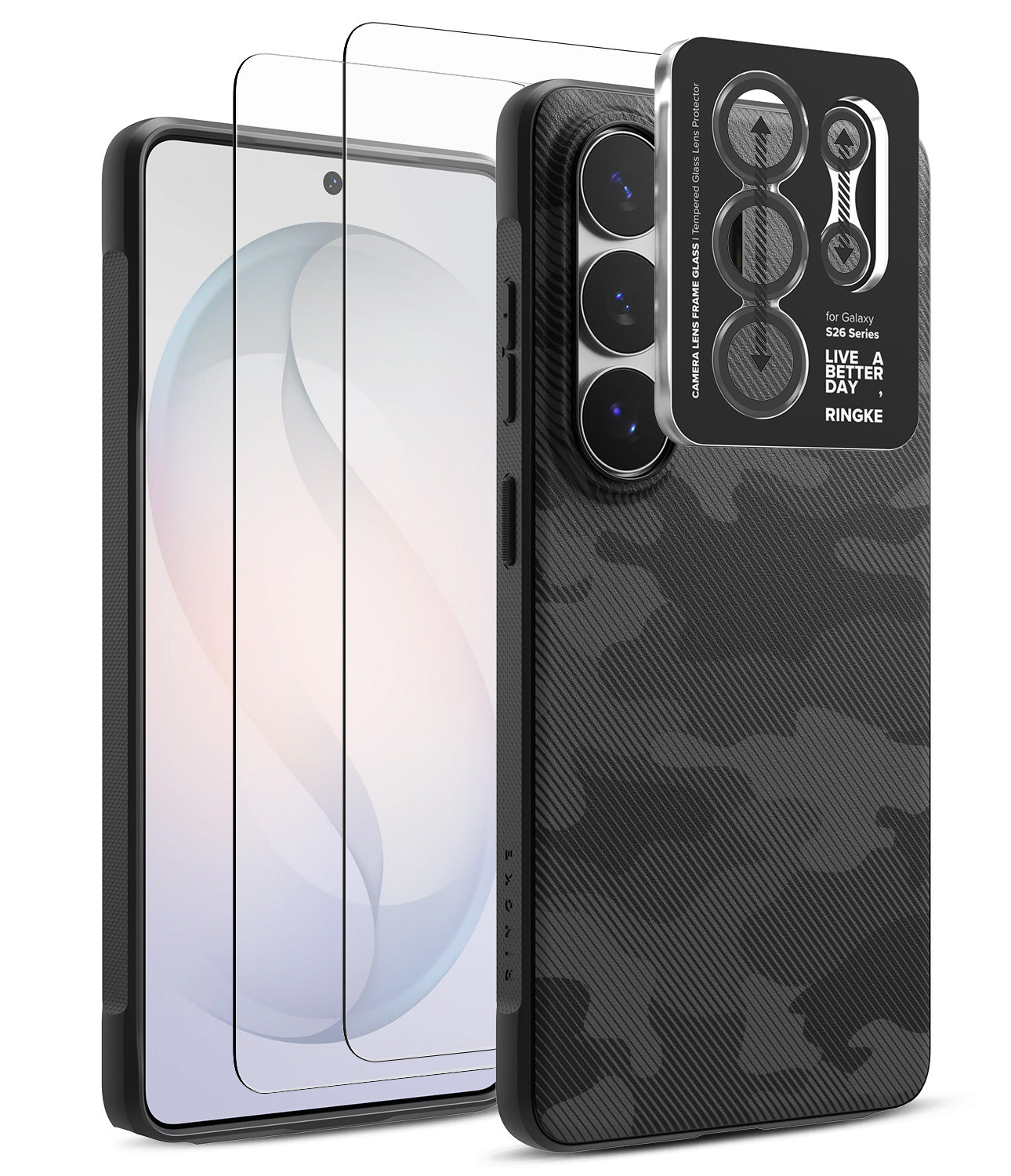 group-Camo Black / + Screen Protector & Camera Lens Frame Glass (2P)