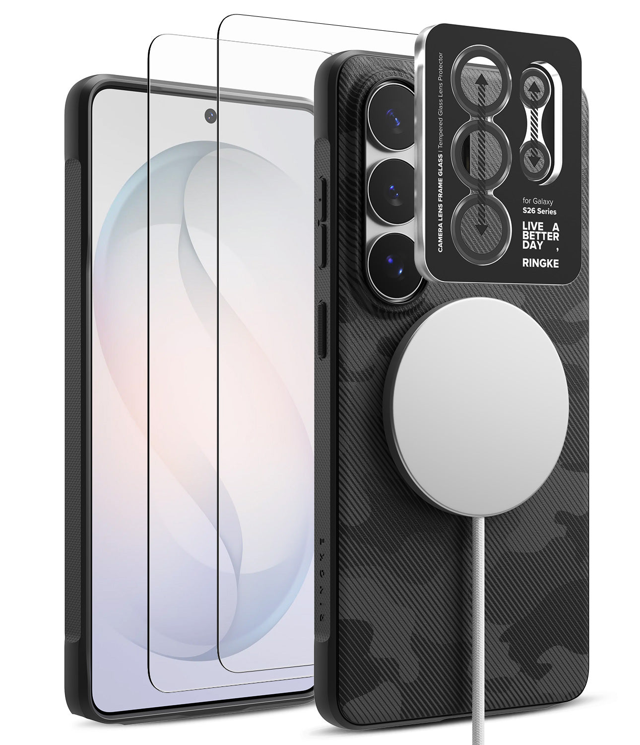 group-Camo Black / + Screen Protector & Camera Lens Frame Glass (2P)