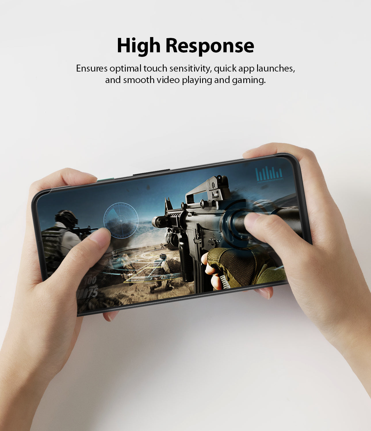 ensures optimal touch sensitivity, quick app launches, and smooth video playing and gaming