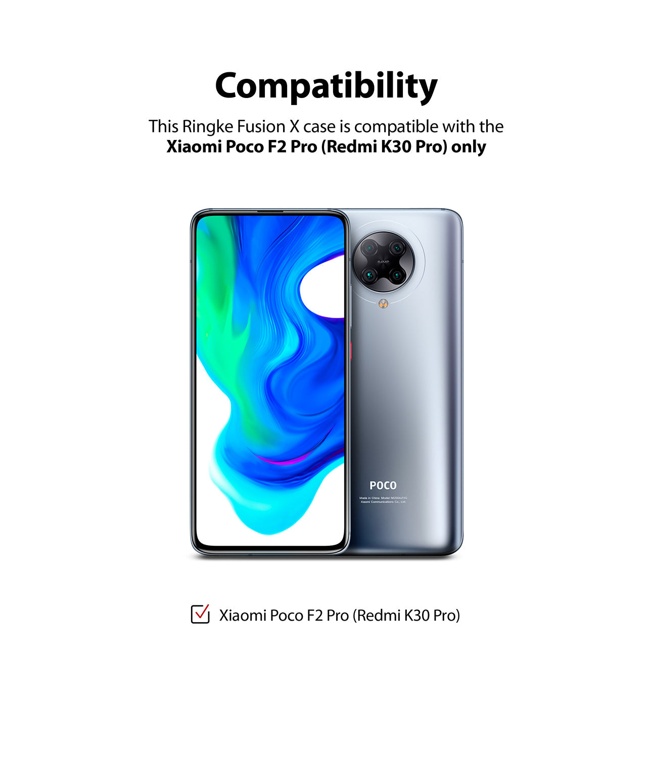 compatible with xiaomi redmi k30 pro / poco f2 pro