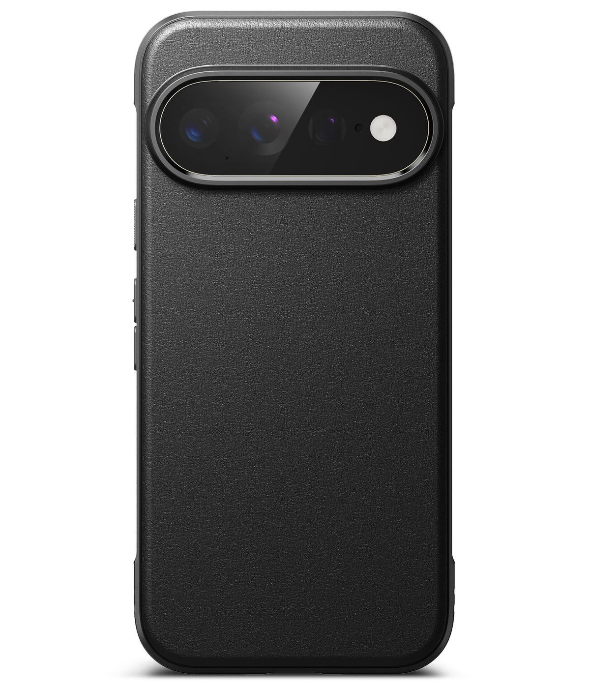 Google Pixel 11 Pro XL Case | Onyx - A black textured phone case with a raised camera bar, shown on a white background.