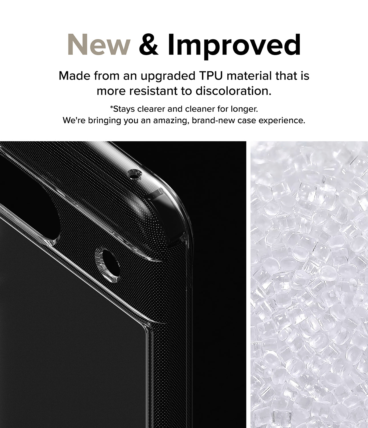 Google Pixel 8a Case | Fusion - Matte Clear - New and Improved. Made from an upgraded TPU material that is more resistant to discoloration
