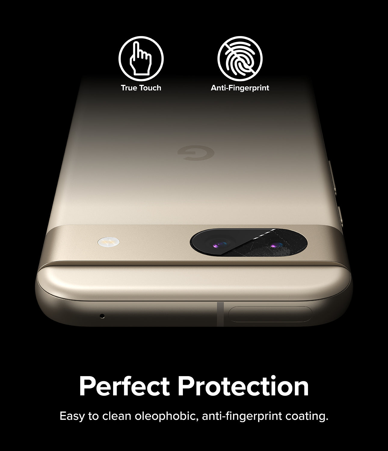 Google PIxel 8a Camera Lens Protector | Glass (3 Pack) - Perfect Protection. Easy to clean oleophobic, anti-fingerprint coating.