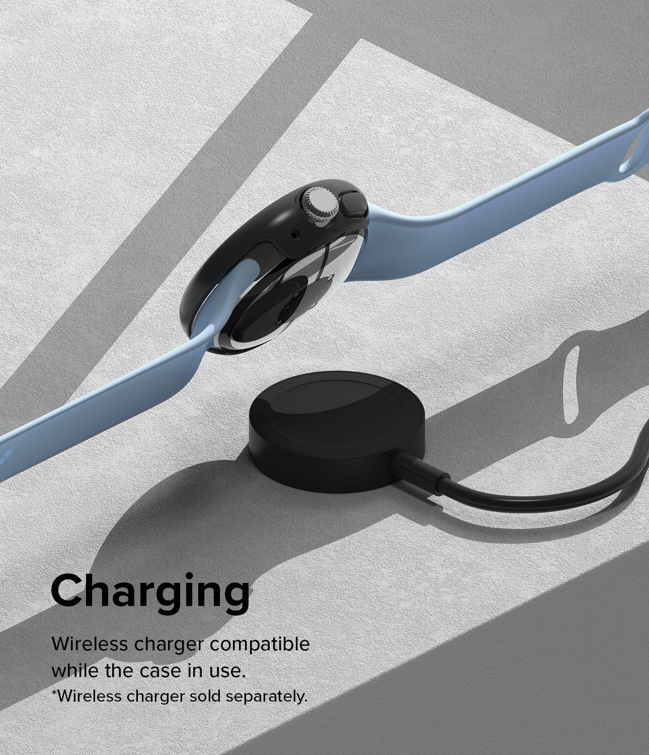 Google Pixel Watch 2 | Slim (2P) - Charging. Wireless charger compatible while the case in use.