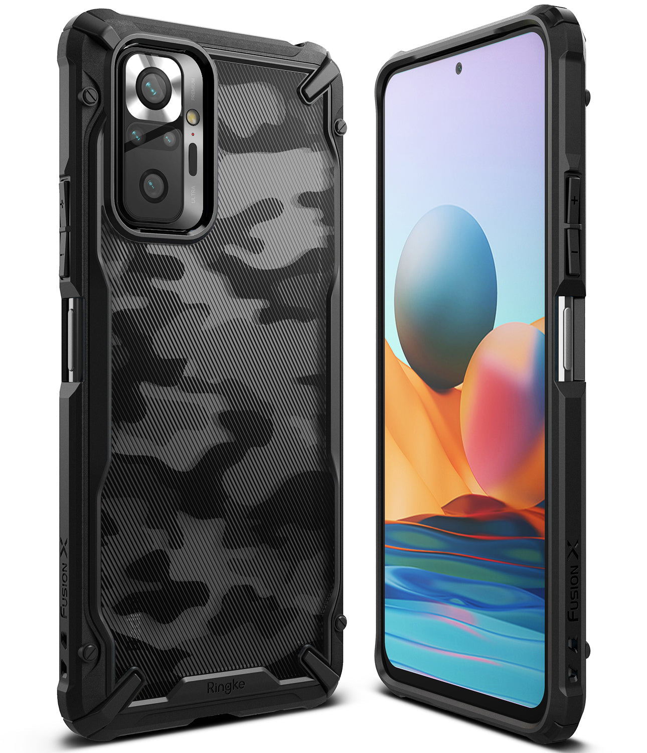 ringke fusion-x designed for xiaomi redmi note 10 pro, redmi note 10 pro max - camo black