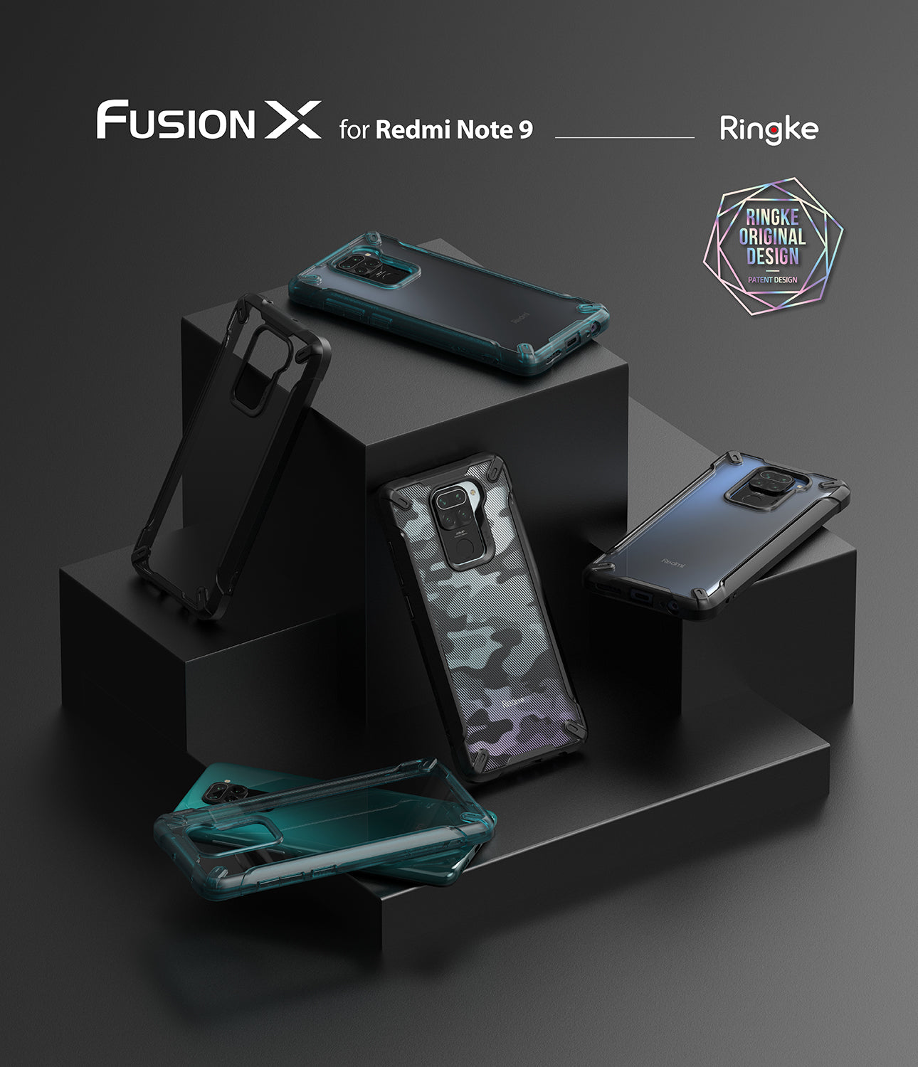 xiaomi redmi note 9 case - ringke fusion-x