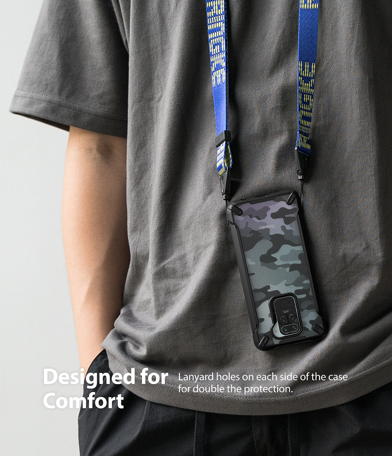 lanyard holes on each side of the case for double the protection