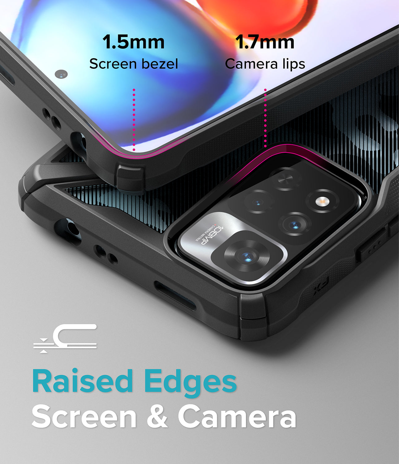 Redmi Note 11 Pro / 11 Pro Plus / 11i / 11i HyperCharge Case | Fusion-X Plus | Black / Camo Black