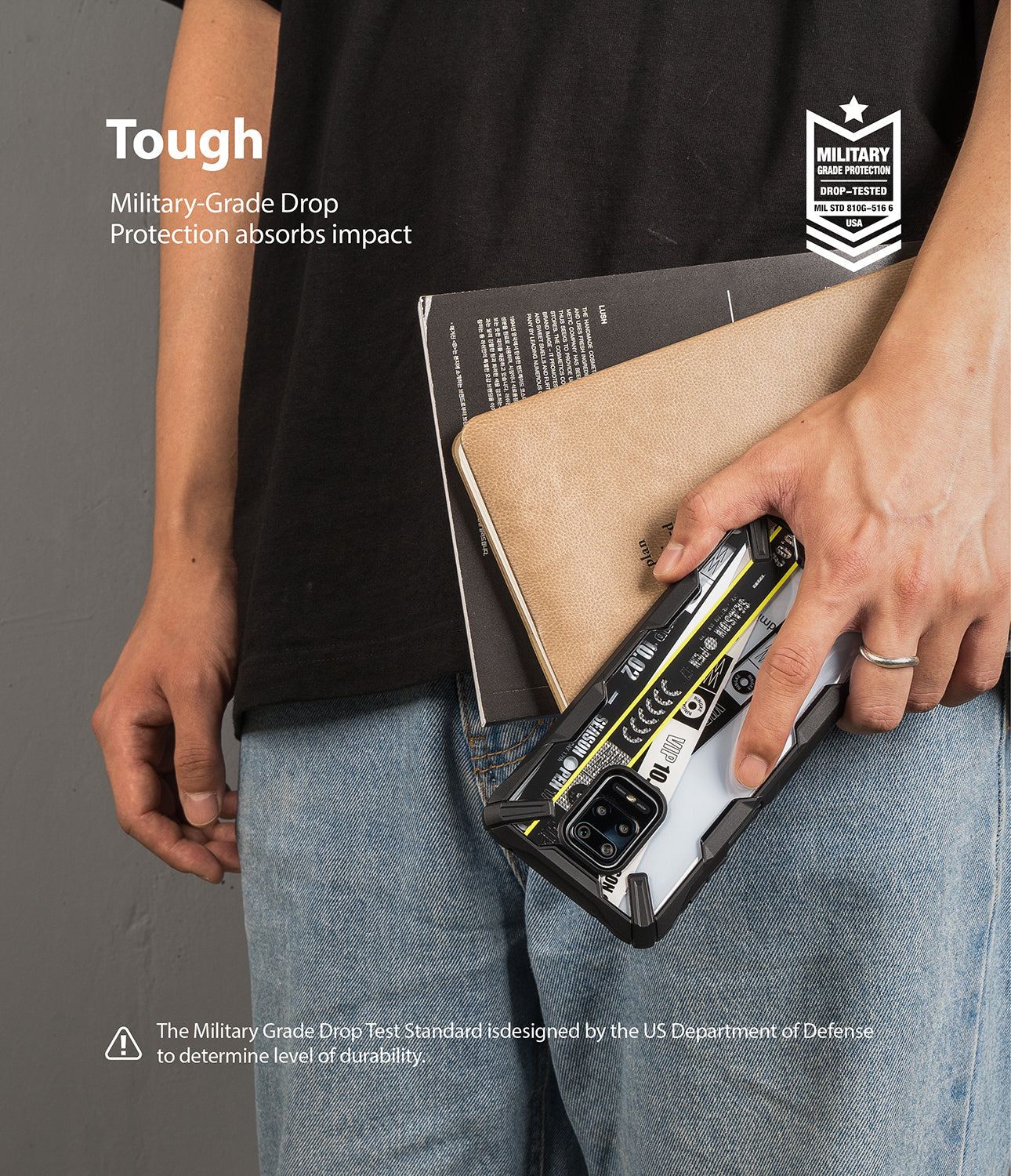 military grade drop protection absorbs impact