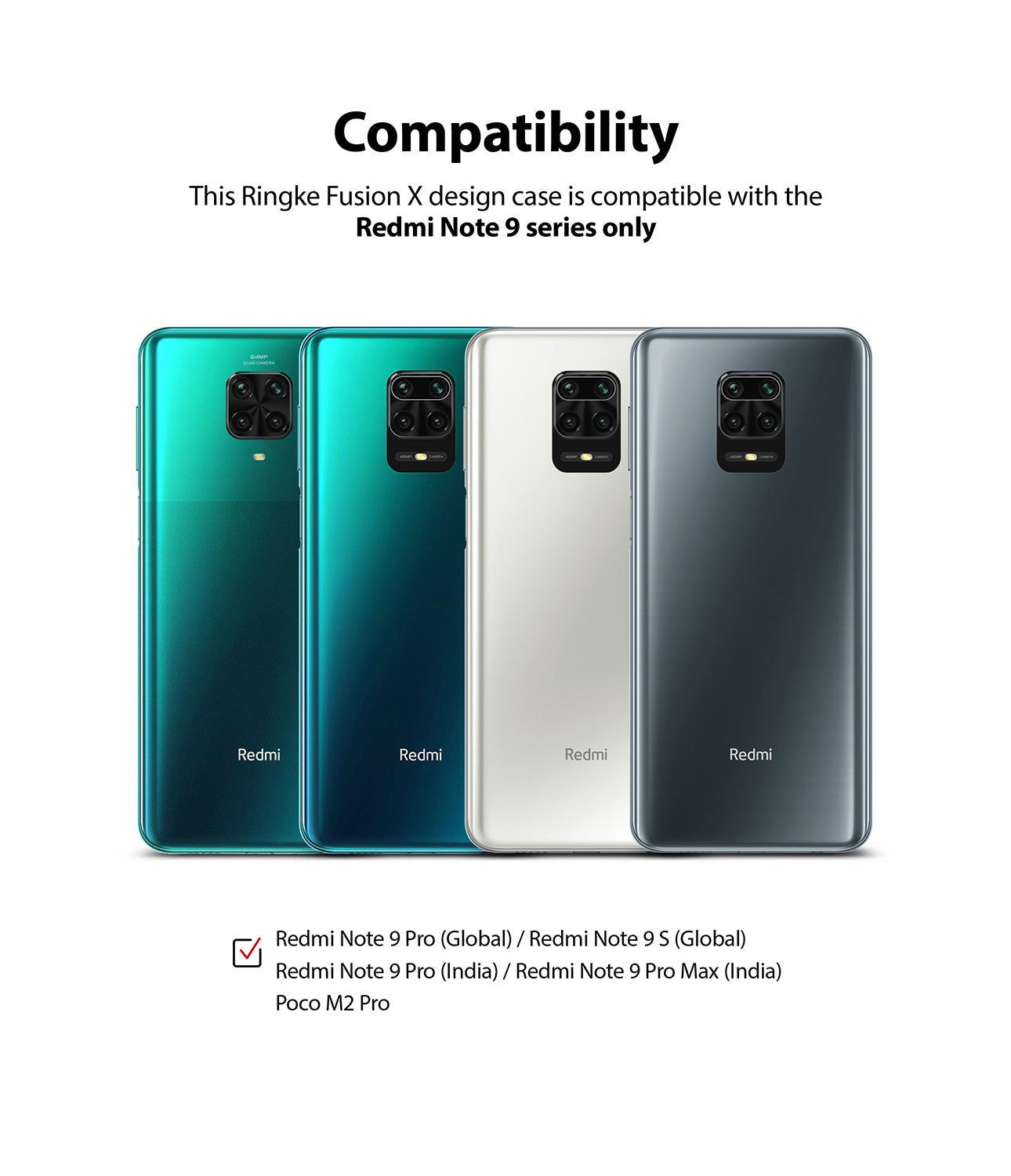 xiaomi redmi note 9 pro max / 9 pro / 9s case - ringke fusion-x design 01. ticket band