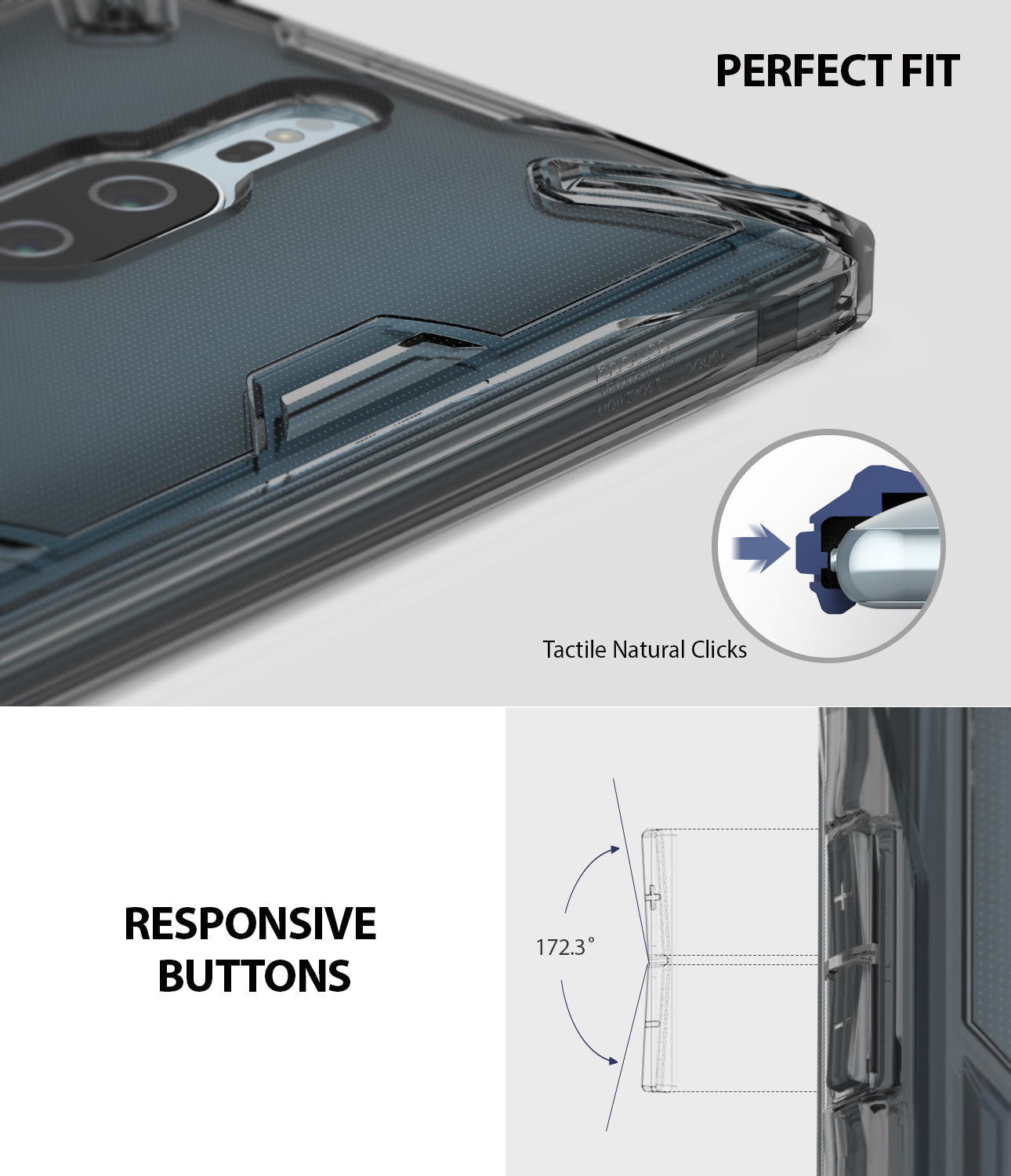 perfect fit with responsive buttons