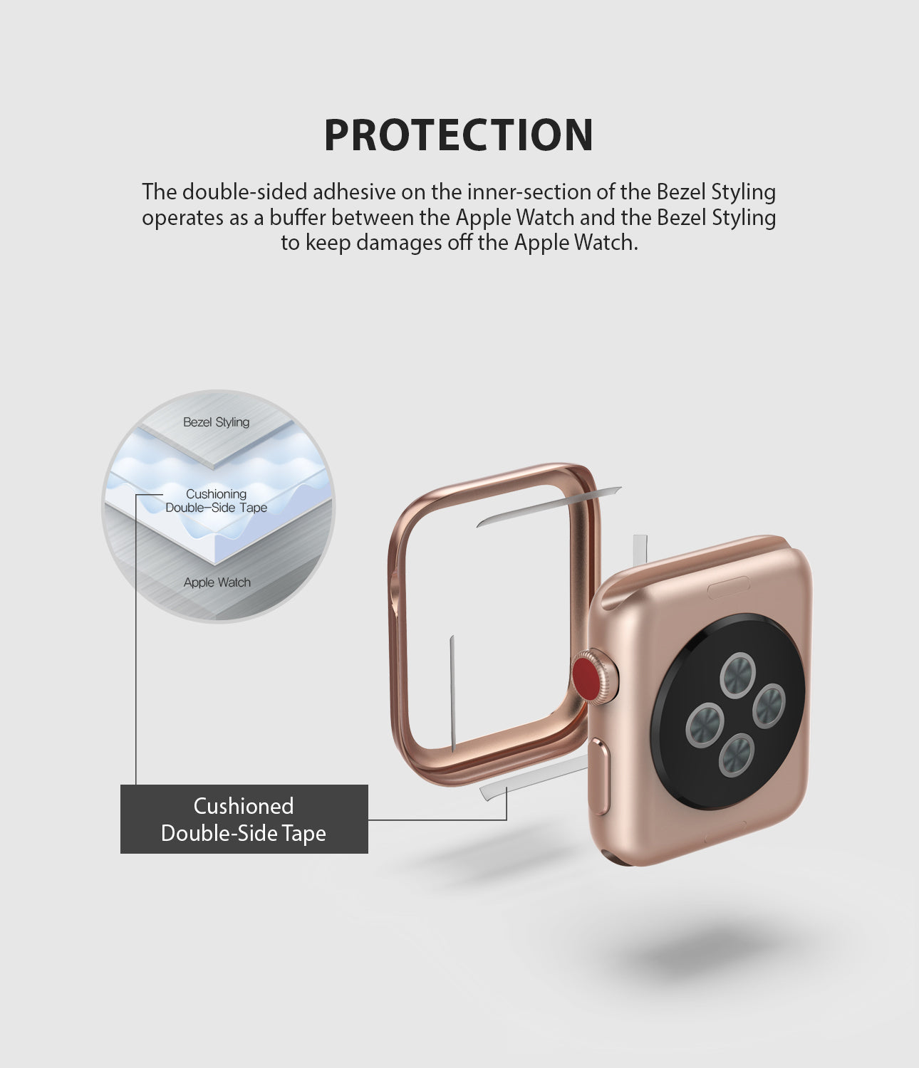 apple watch 3 2 1 42mm case ringke bezel styling stainless steel frame cover 42-41 protection