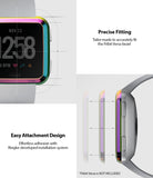 Ringke Bezel Styling Designed for Fitbit Versa Case Cover, Neo Ghrome- FW-V-08, exact fit