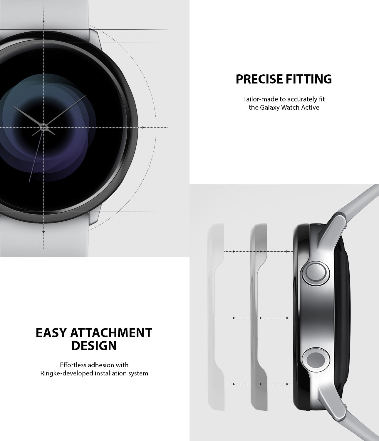 ringke bezel styling for galaxy watch active precise fitting on the existing bezel and easy attachment design