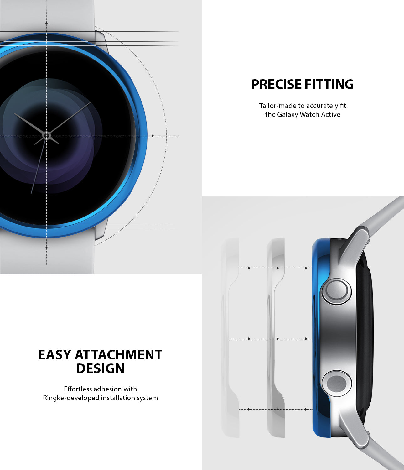 ringke bezel styling for galaxy watch active precise fitting on the existing bezel and easy attachment design