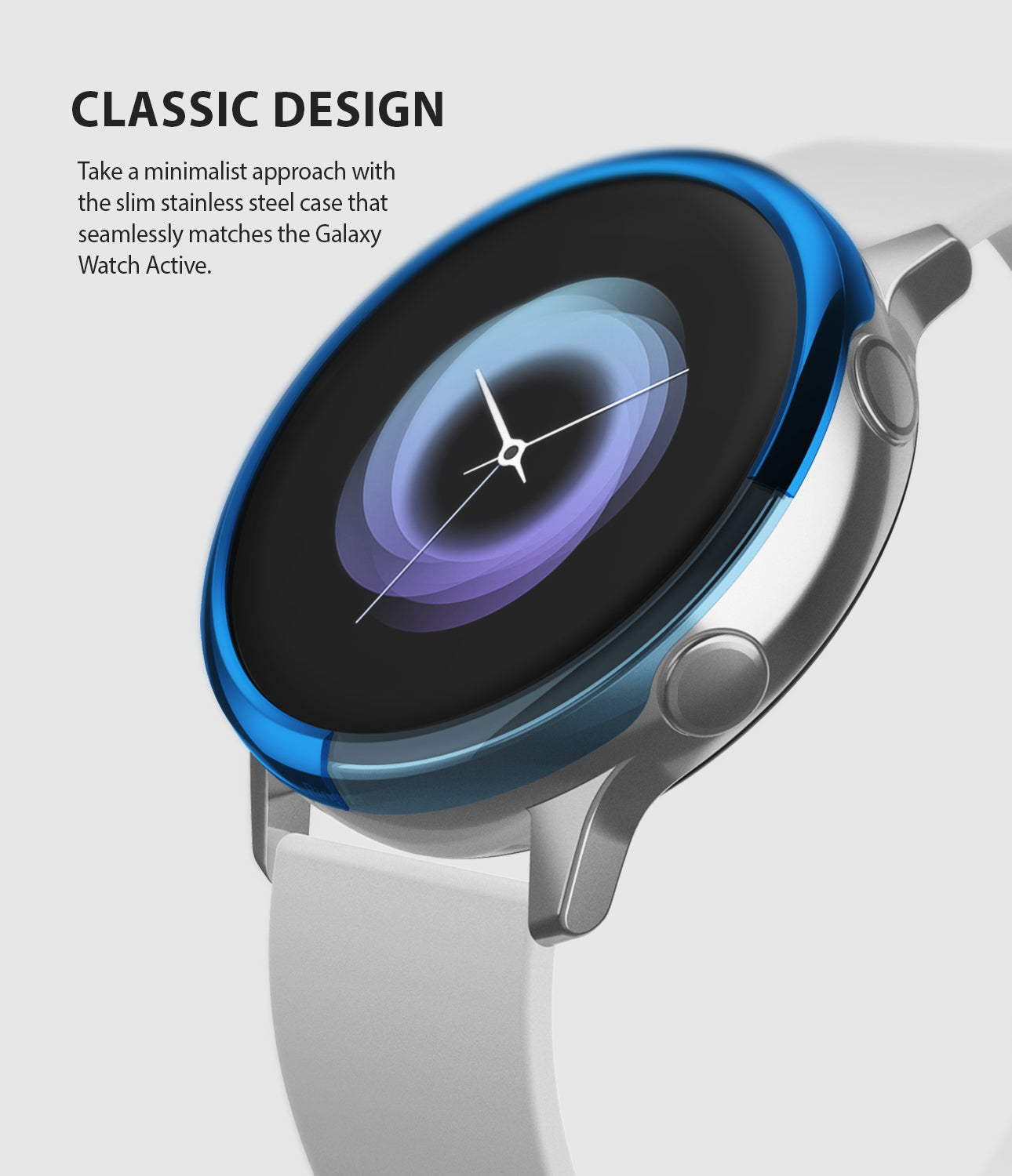 ringke bezel styling for galaxy watch active stainless steel minimalistic design to seamlessly match the device