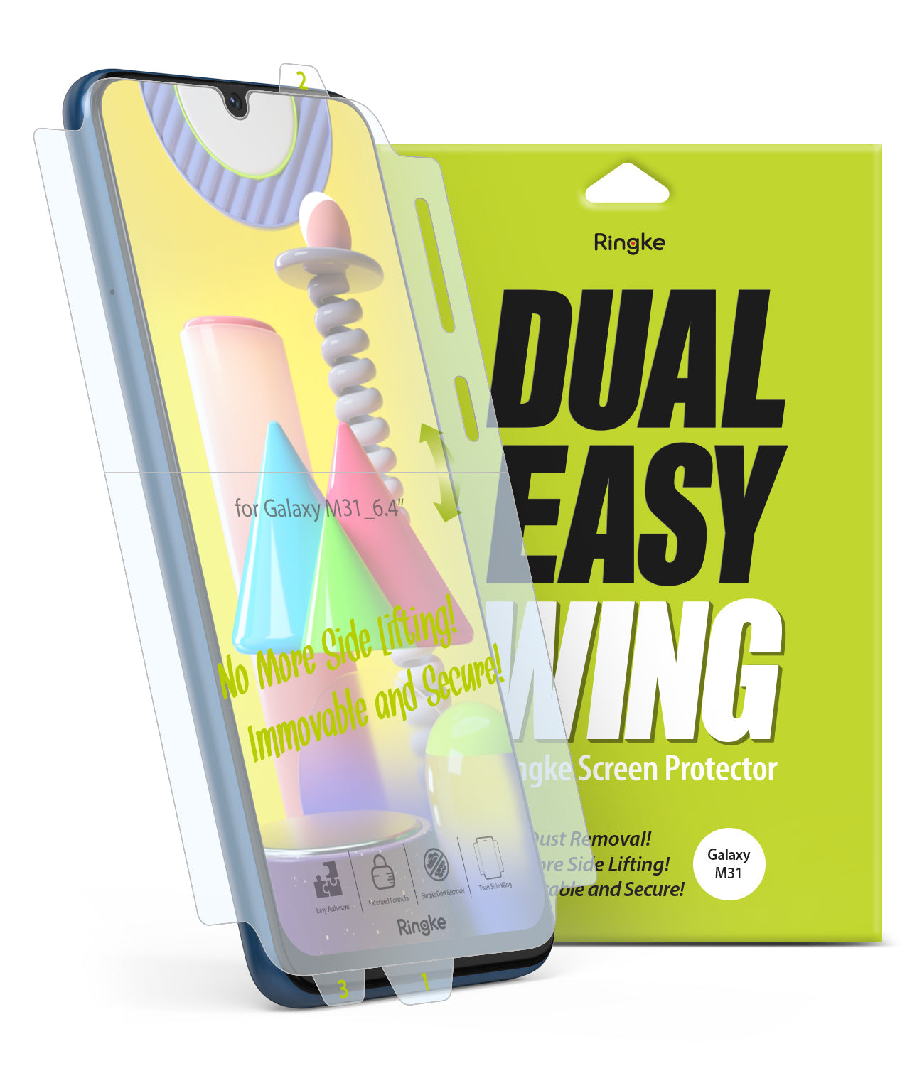 ringke dual easy film wing for galaxy m31