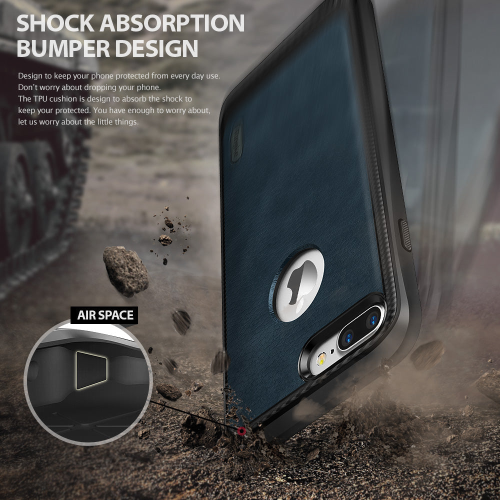 ringke flex s faux leather back case cover for iphone 7 plus 8 plus main shockproof protection