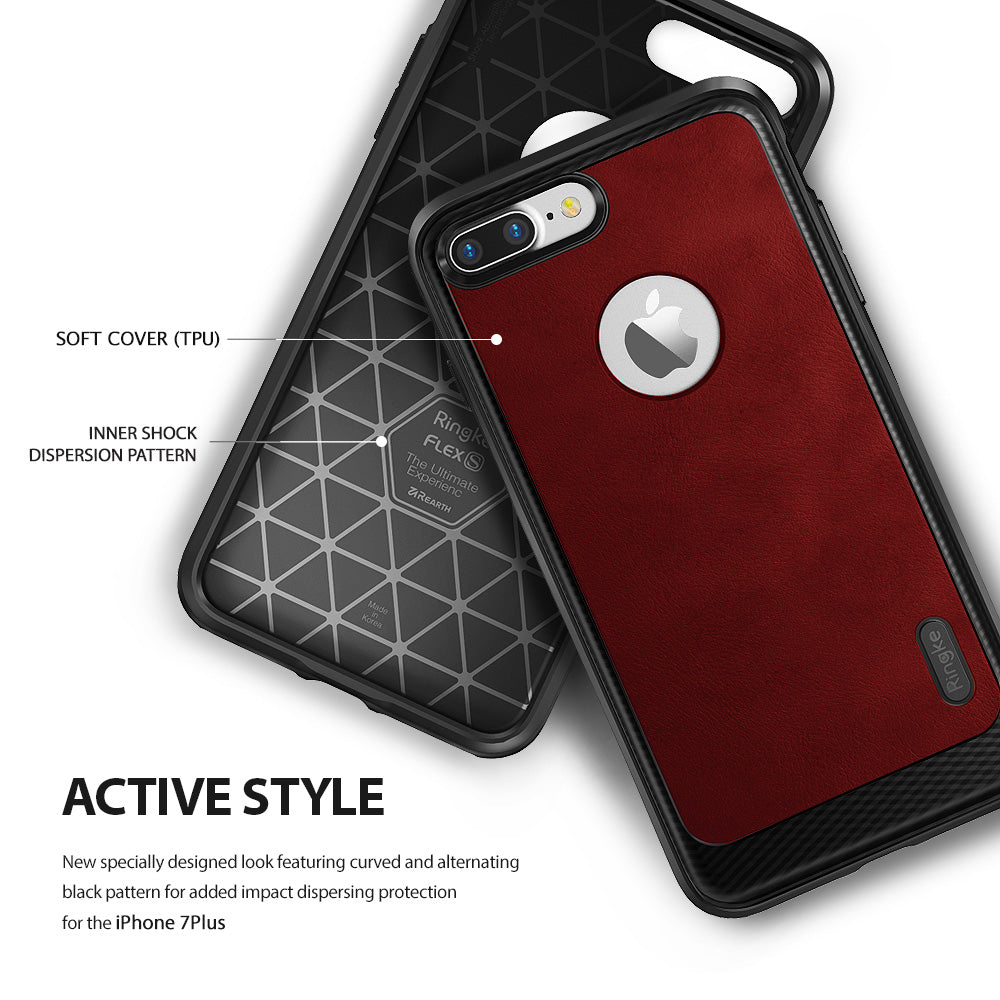 ringke flex s faux leather back case cover for iphone 7 plus 8 plus main active style