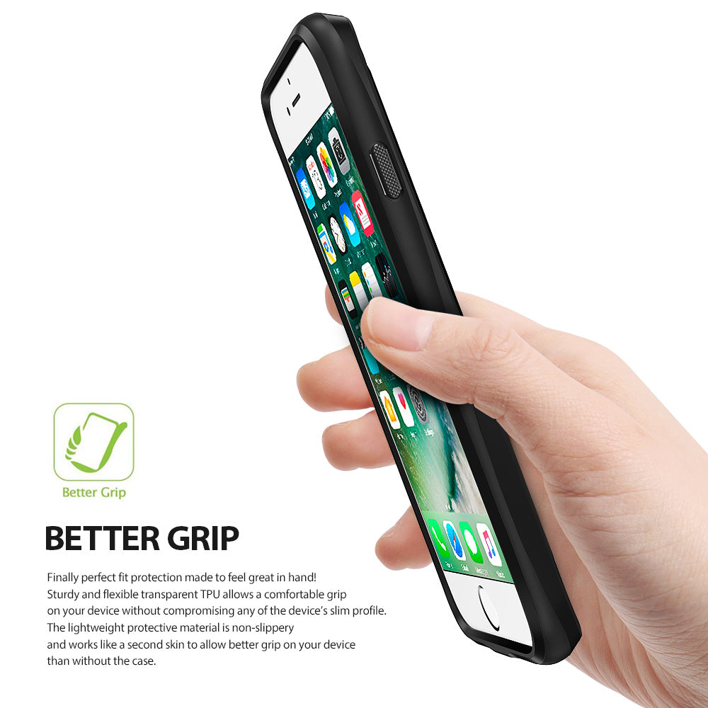 ringke flex s faux leather back case cover for iphone 7 plus 8 plus main comfortable grip