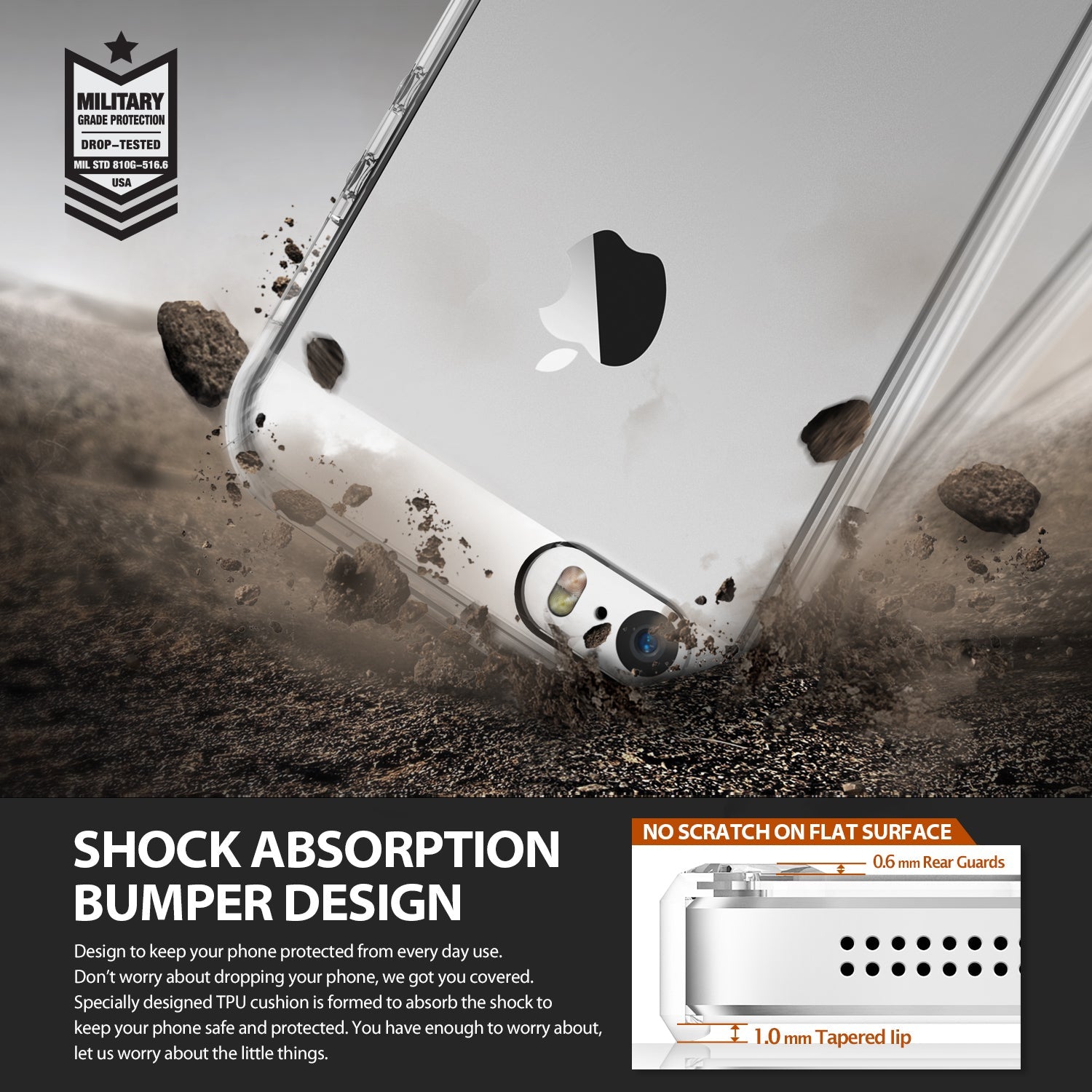 ringke fusion transparent clear back case cover for iphone se 5s 5 main shockproof protection