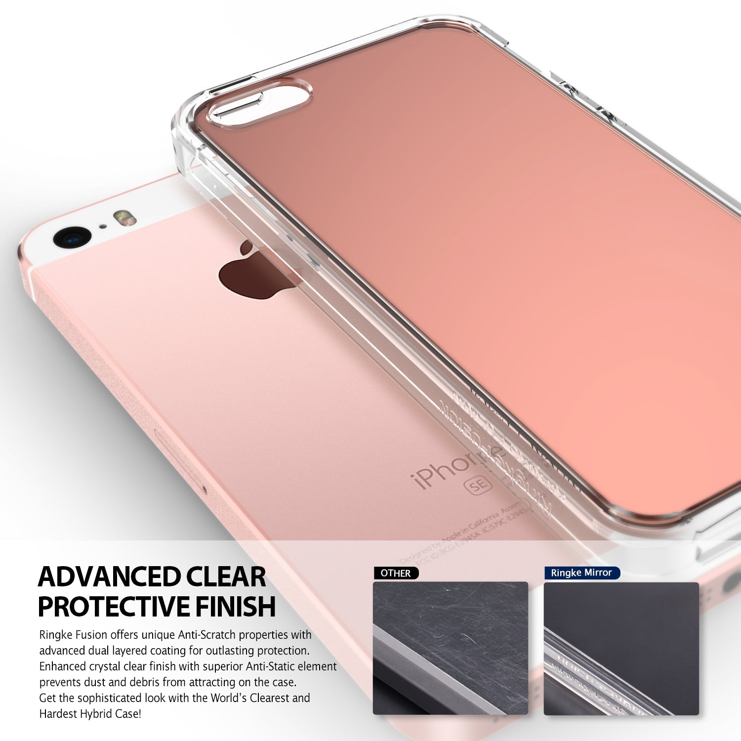 ringke mirror back case cover for iphone se 5s 5 main back mirror