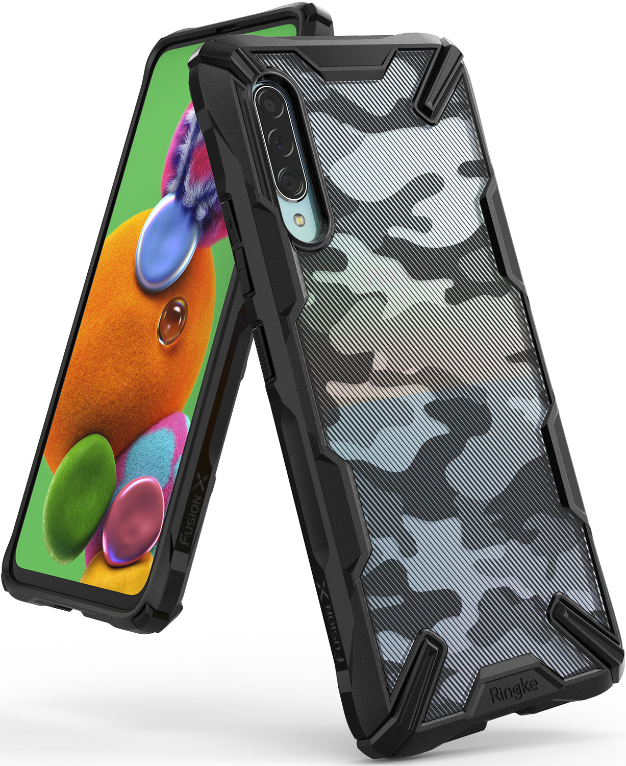 ringke fusion-x for galaxy a90 5g case camo black