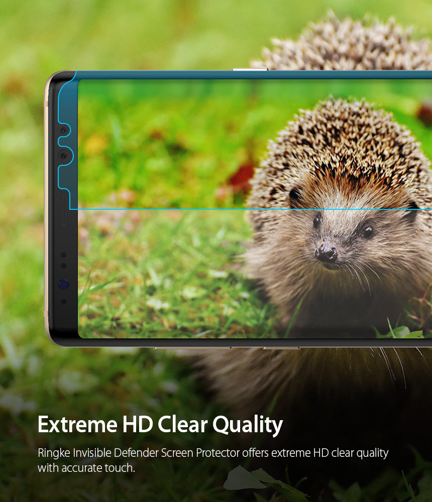 Galaxy Note 8 Screen Protector | Full Cover (2P) - Extreme HD Clear Quality. Ringke Invisible Defender Screen Protector offers extreme HD clear quality with accurate touch.