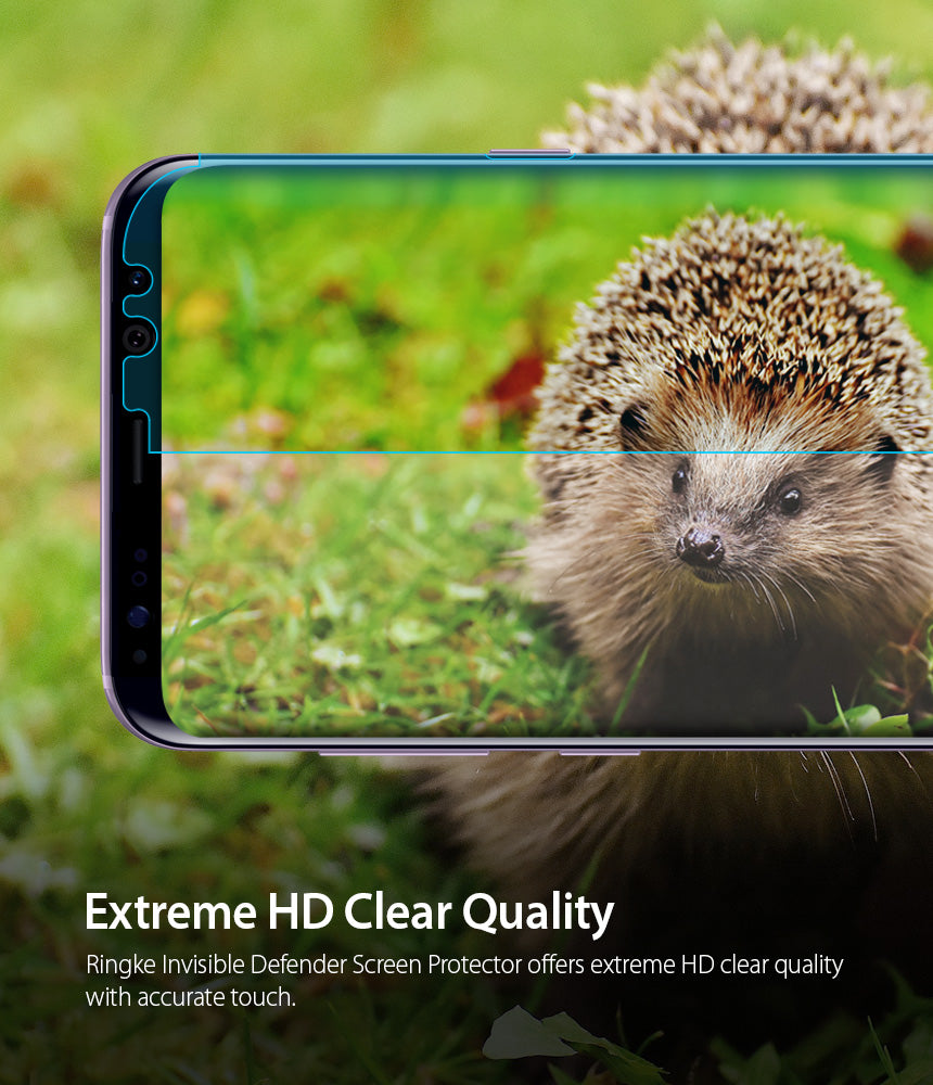 Galaxy S8 Screen Protector | Full Cover (2P) - Extreme HD Clear Quality. Ringke Invisible Defender Screen Protector offers extreme HD clear quality with accurate touch.