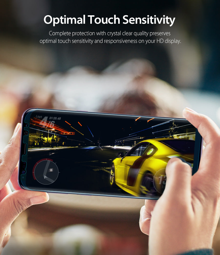 Galaxy S8 Screen Protector | Full Cover (2P) - Optimal Touch Sensitivity. Complete protection with crystal clear quality preserves optimal touch sensitivity and responsiveness on your HD display.