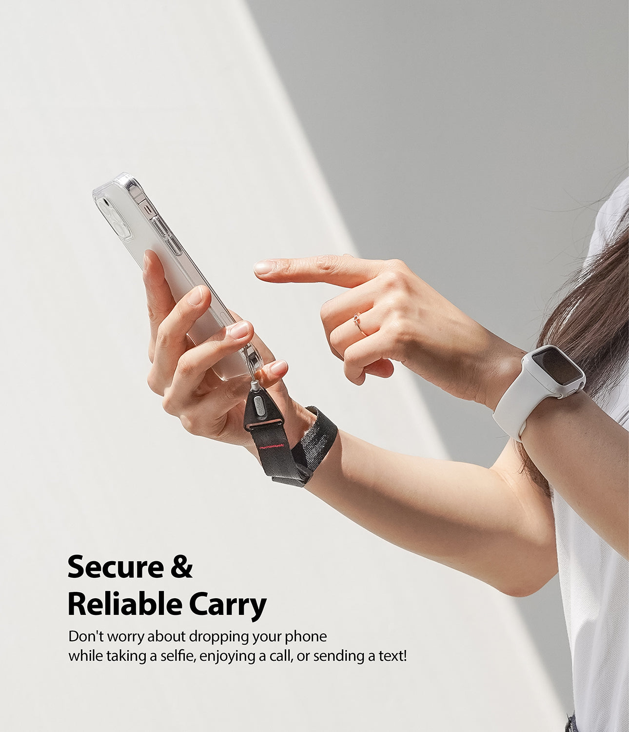 Hand Strap - Black | Neon Orange - Ringke Official Store