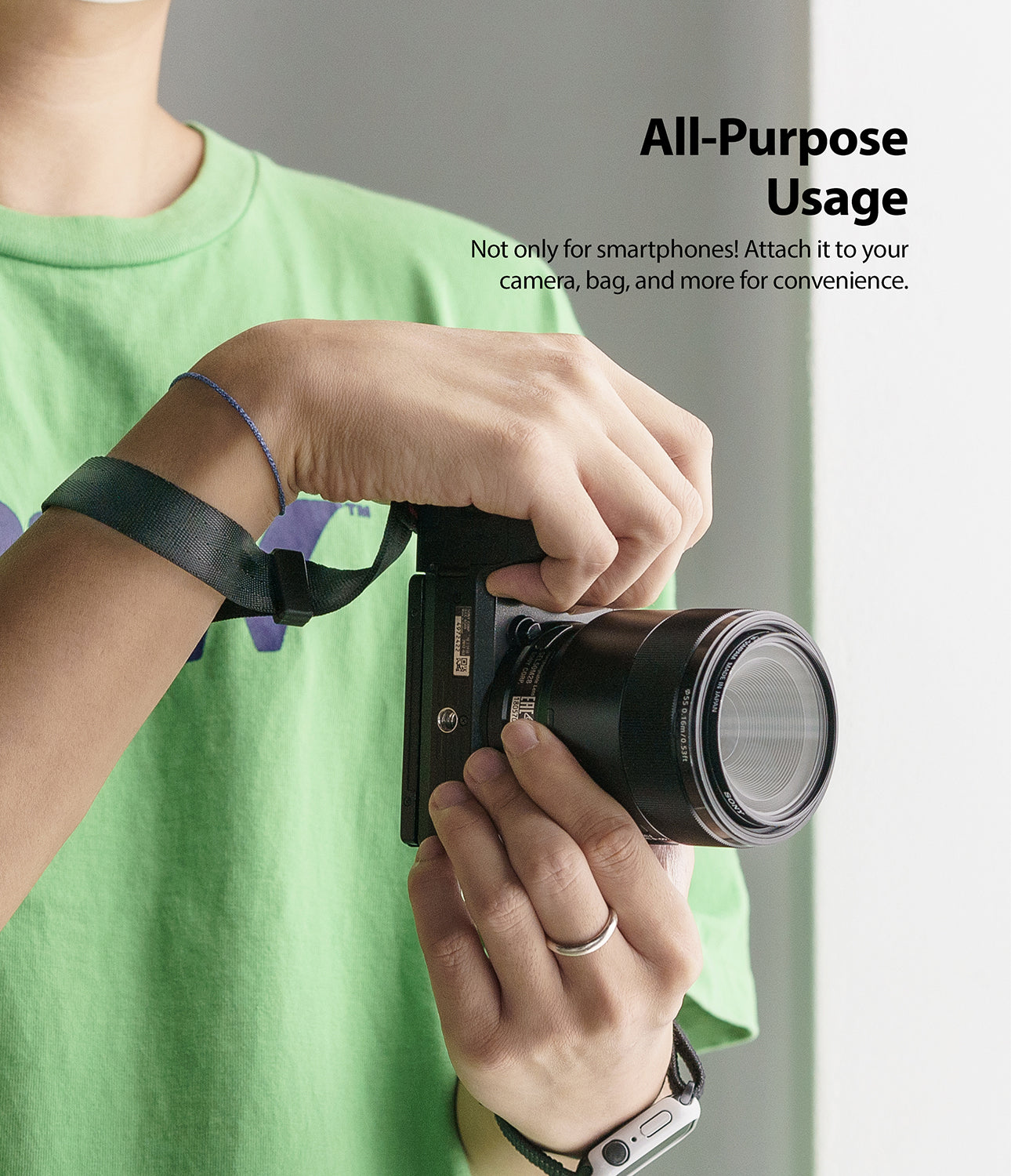 Hand Strap - Black | Neon Orange - Ringke Official Store