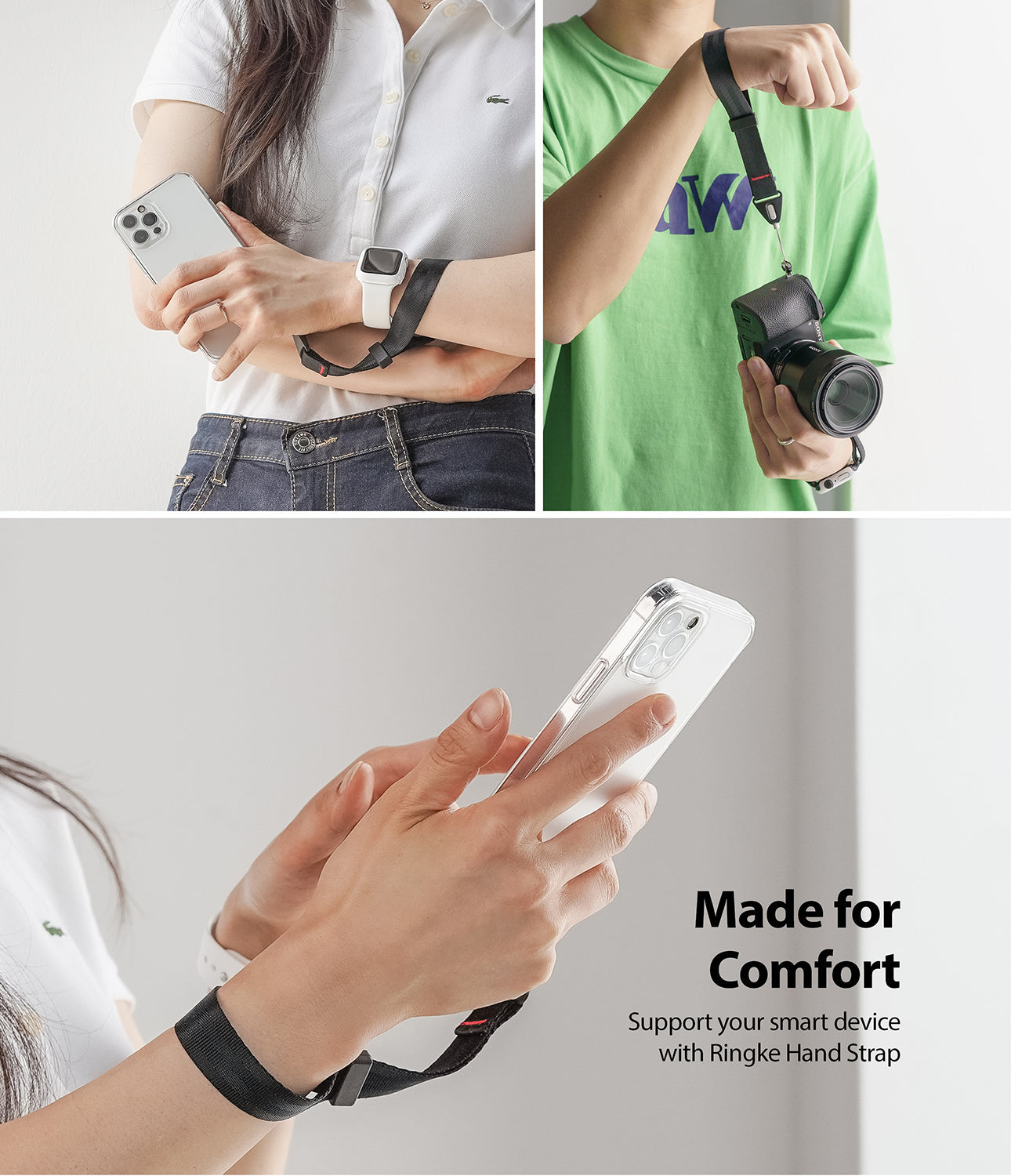 Hand Strap - Black | Neon Orange - Ringke Official Store