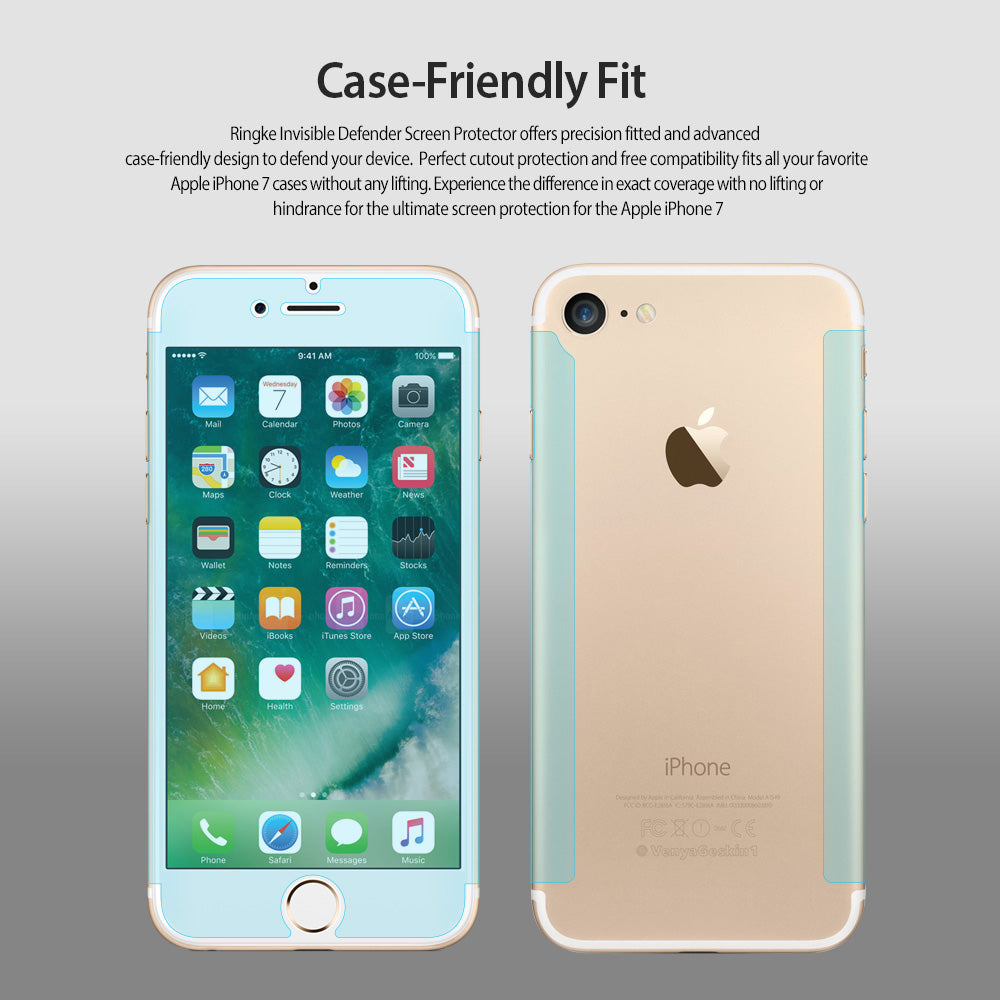 iPhone 7 Plus Screen Protector | Invisible Defender - Case Friendly Fit