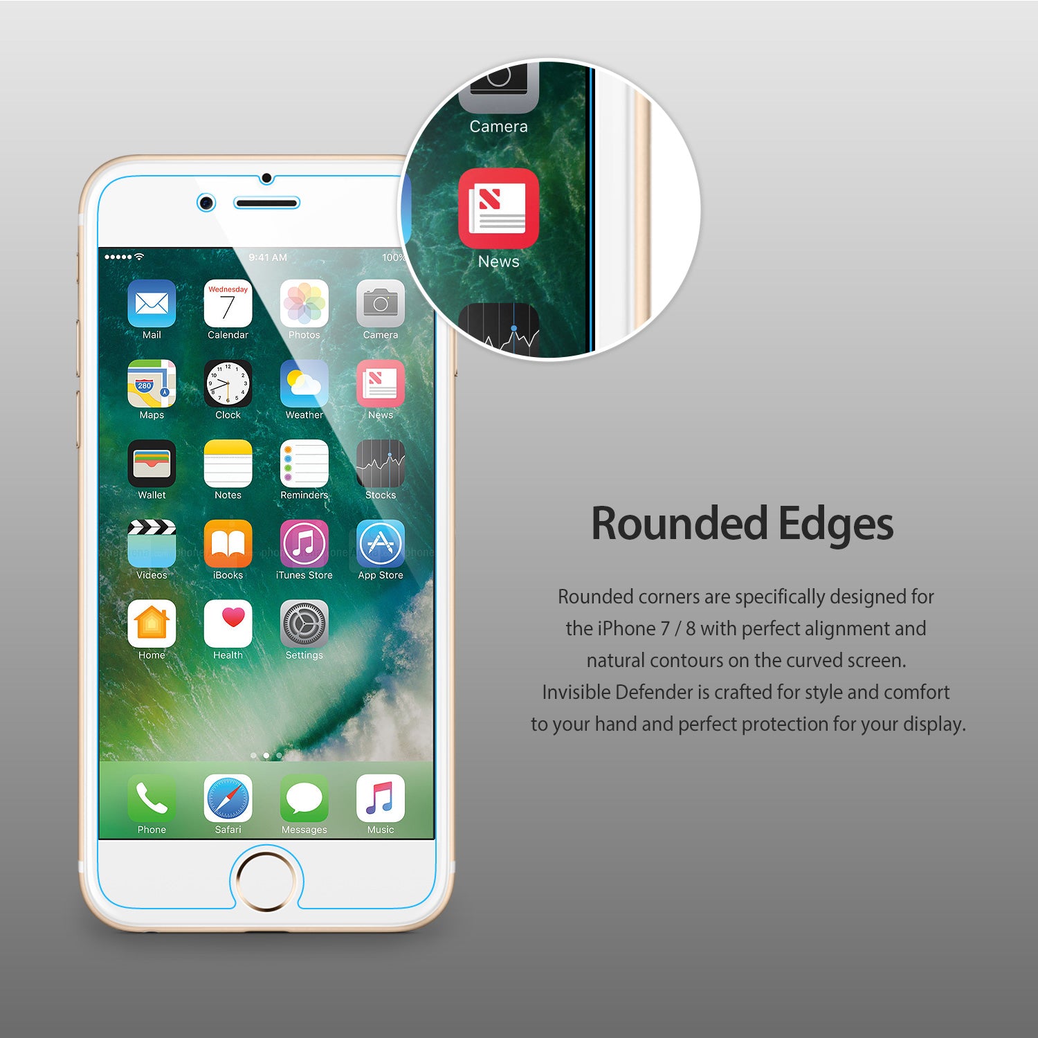 iPhone 7 Screen Protector | Film (4P) - Rounded Edges