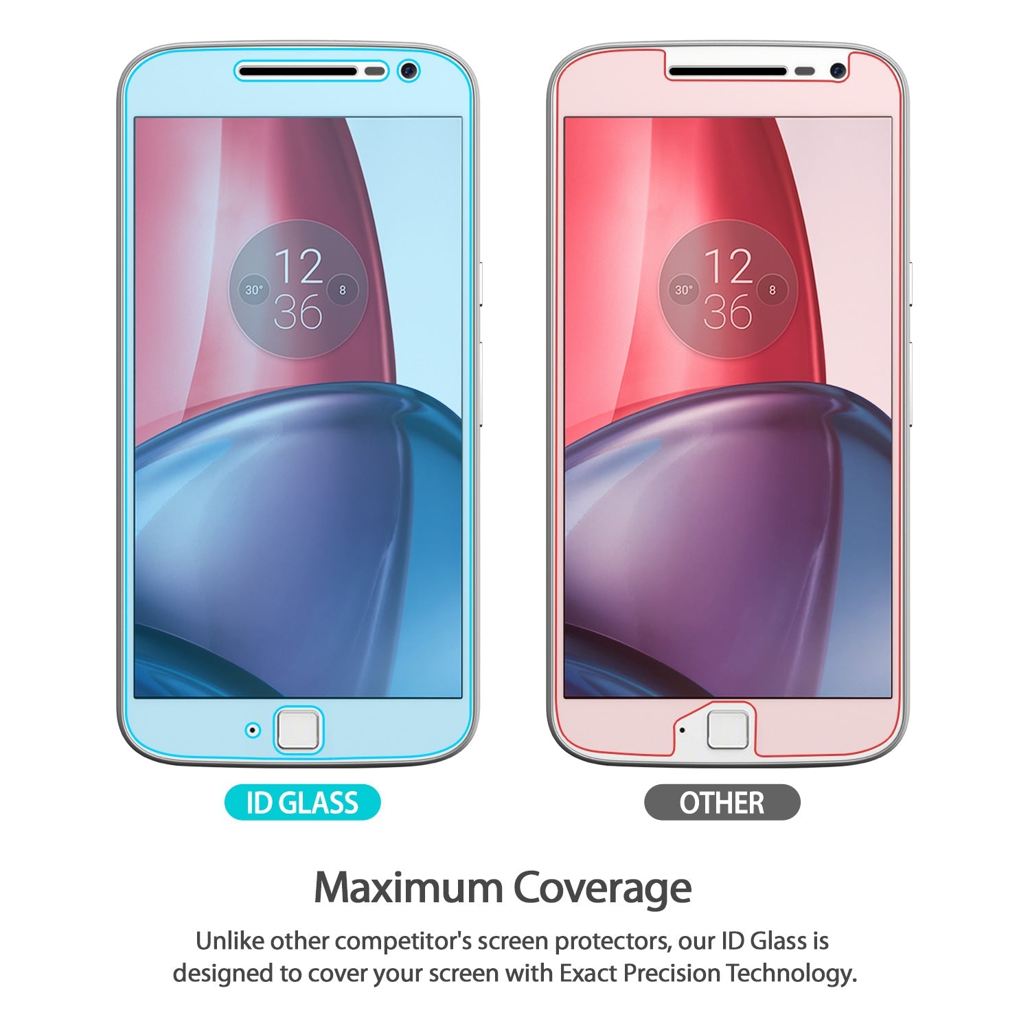 ringke invisible defender tempered glass screen protector for moto g4 plus