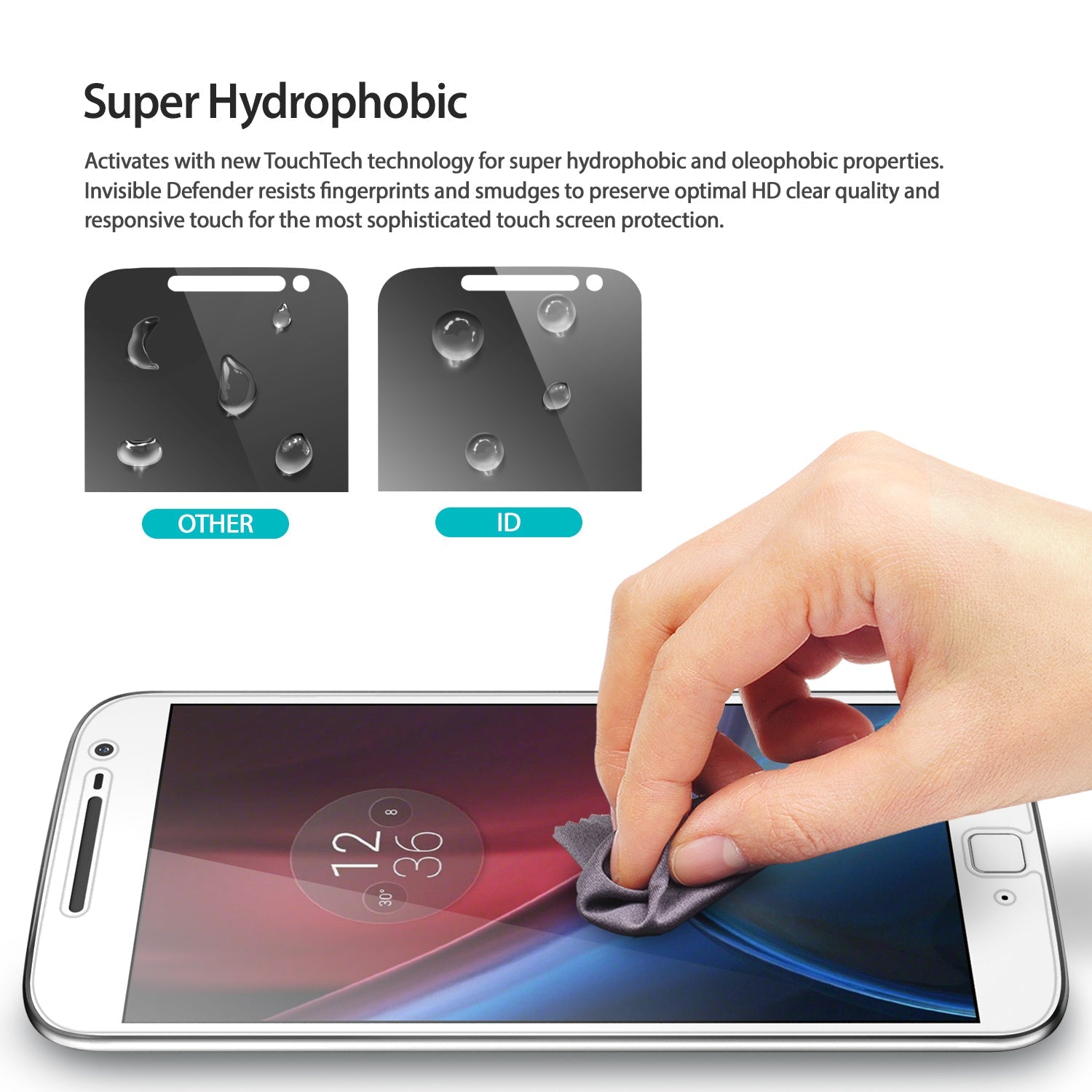 ringke invisible defender film screen protector for moto g4 plus