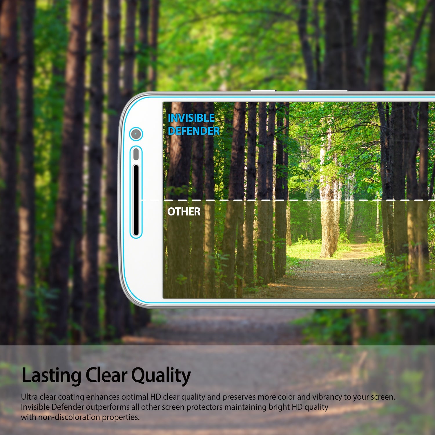 ringke invisible defender film screen protector for moto g4 plus