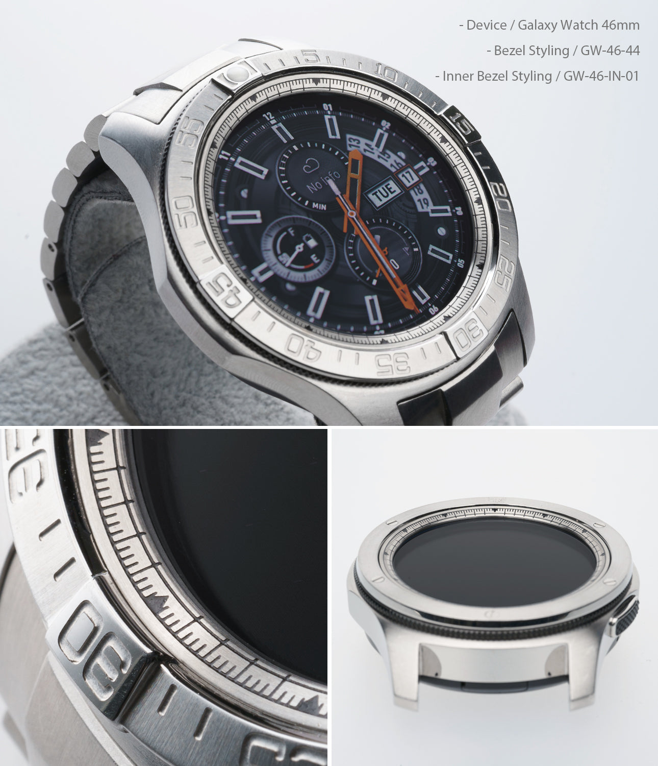 Ringke Inner Bezel Styling for Galaxy Watch 46mm, Gear S3 Frontier, Classic, GW-46-IN-01
