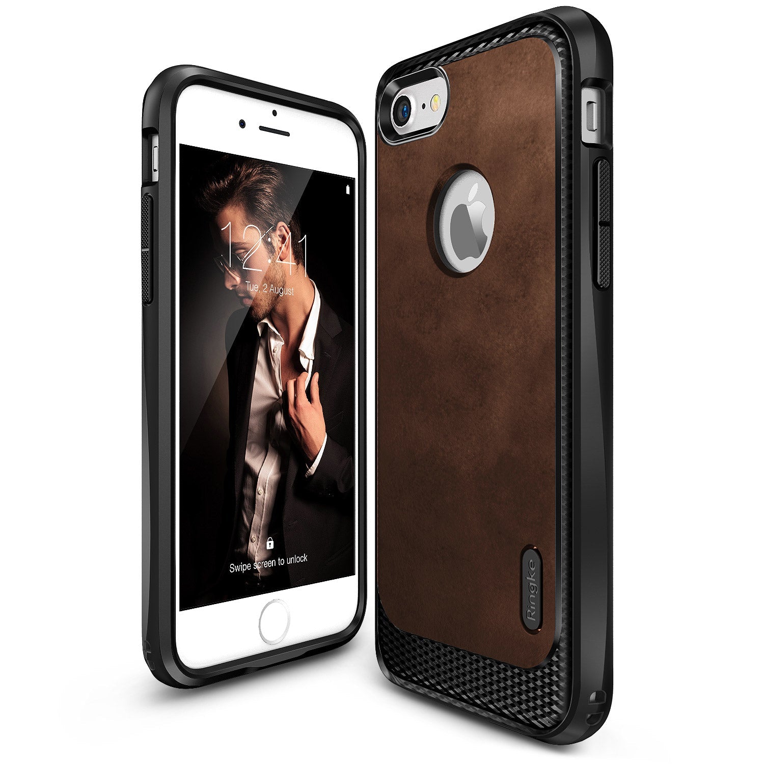 ringke flex s leather case for iphone 7 8 cover main brown