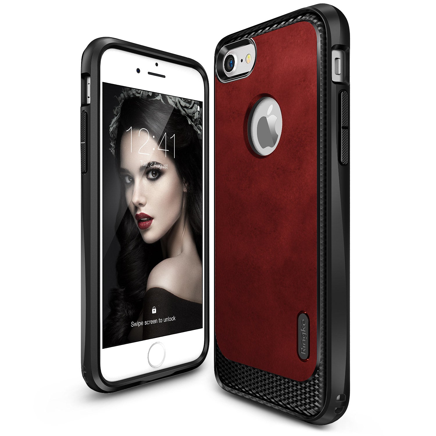 ringke flex s leather case for iphone 7 8 cover main red