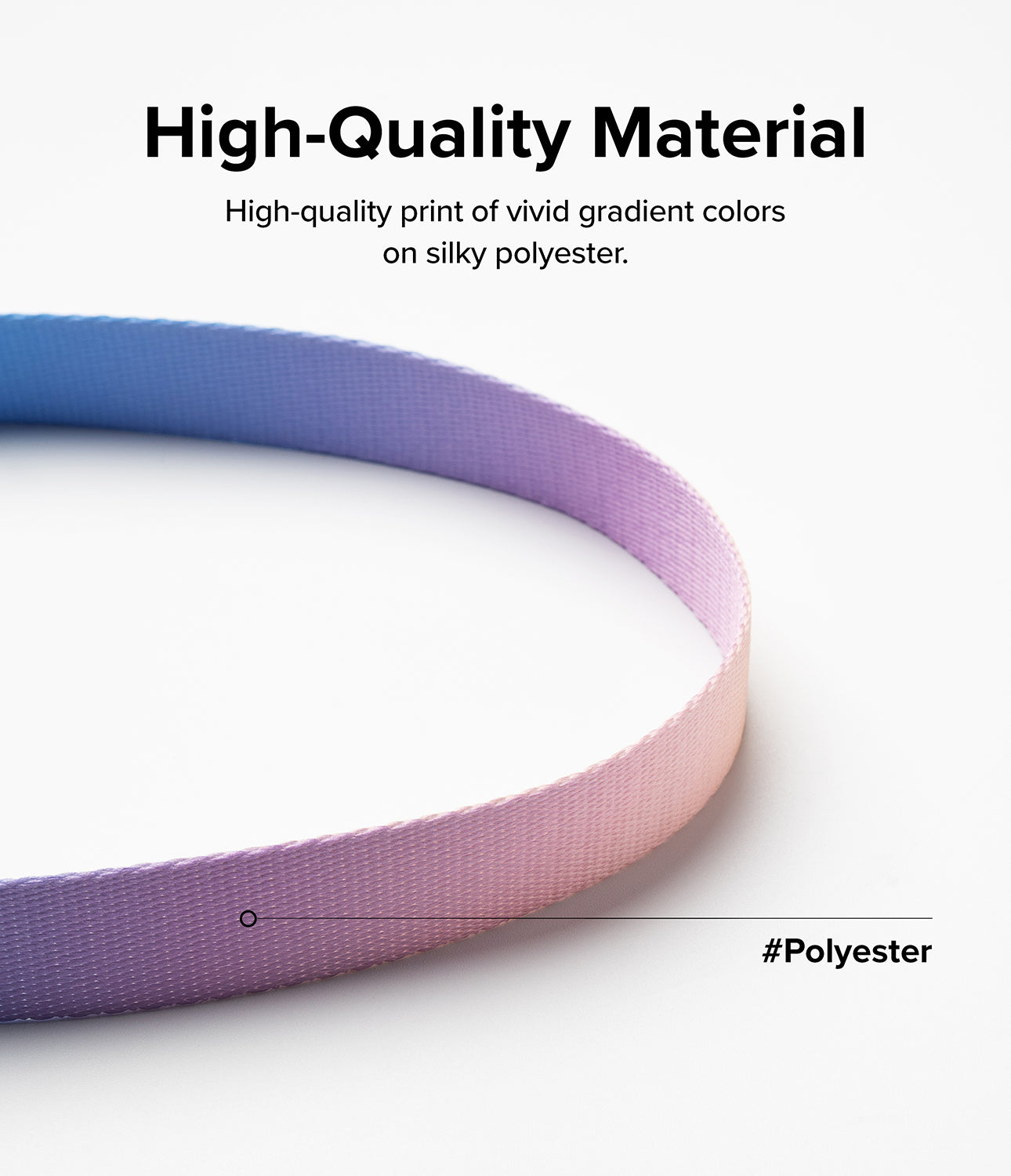 High-quality print of vivid gradient colors on silky polyester.