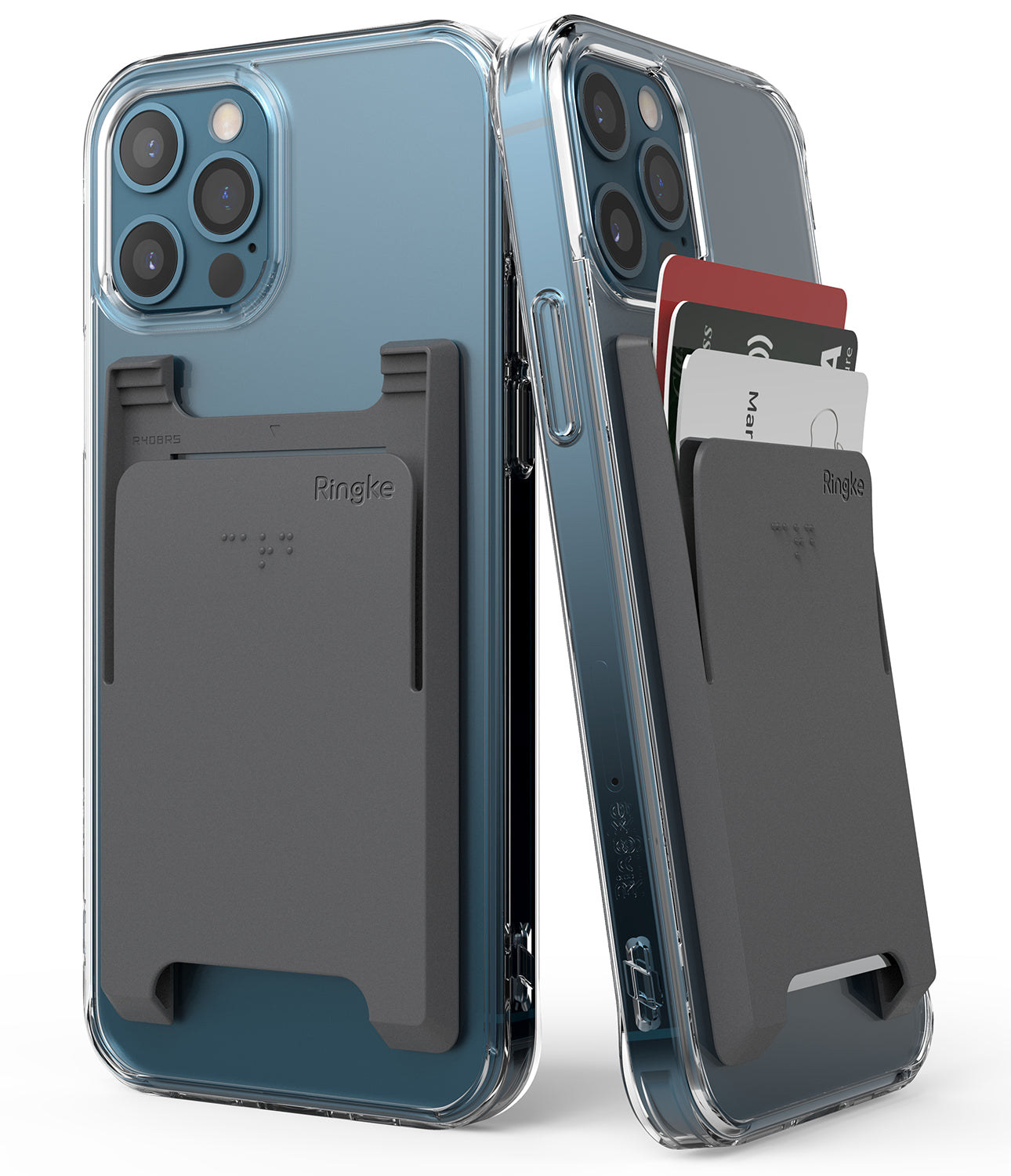 ringke slot card holder - dark gray