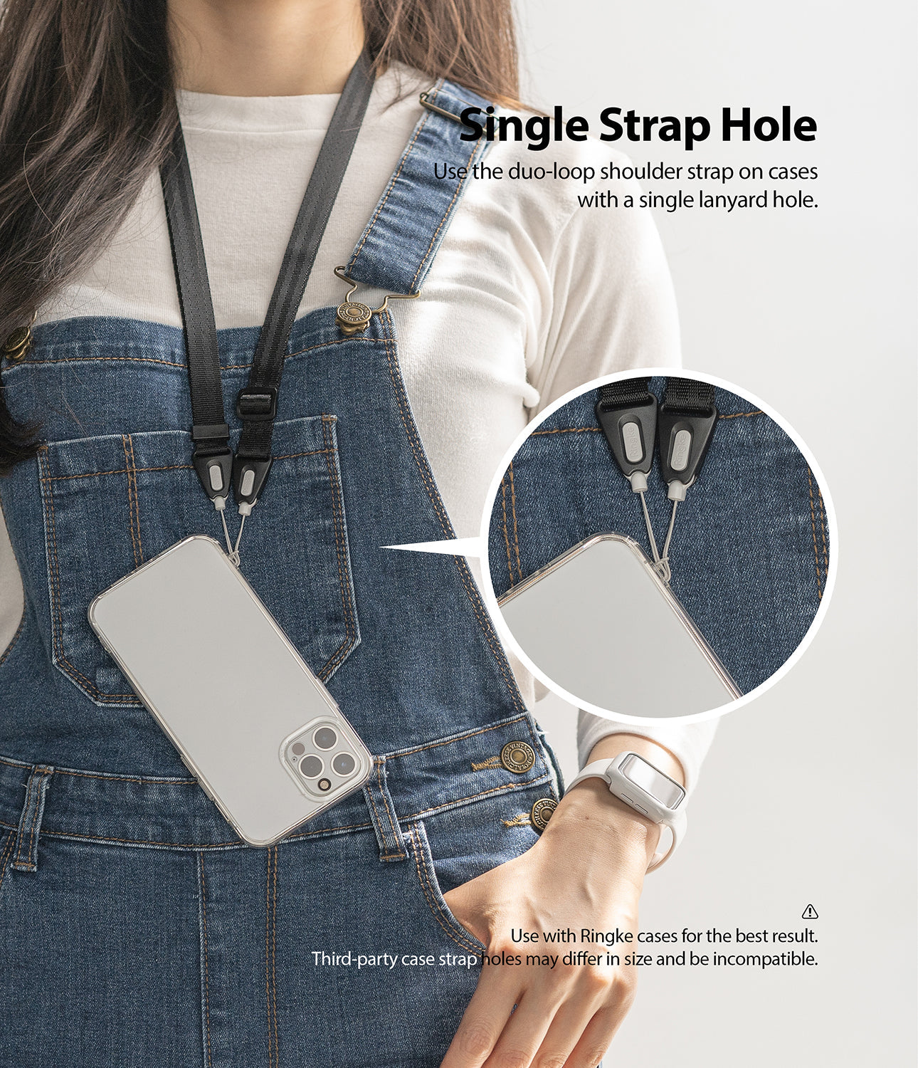 Shoulder Strap - Black | Neon Orange - Ringke Official Store