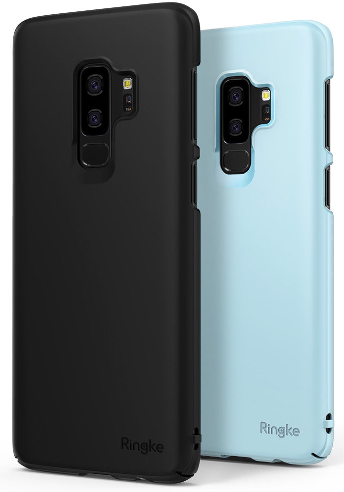 ringke slim lightweight thin hard pc back cover for galaxy s9 plus black sky blue