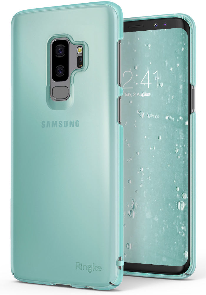 ringke slim lightweight thin hard pc back cover for galaxy s9 plus frost mint