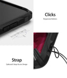 responsive buttons and quikcatch lanyard strap hole to attach additional accessories